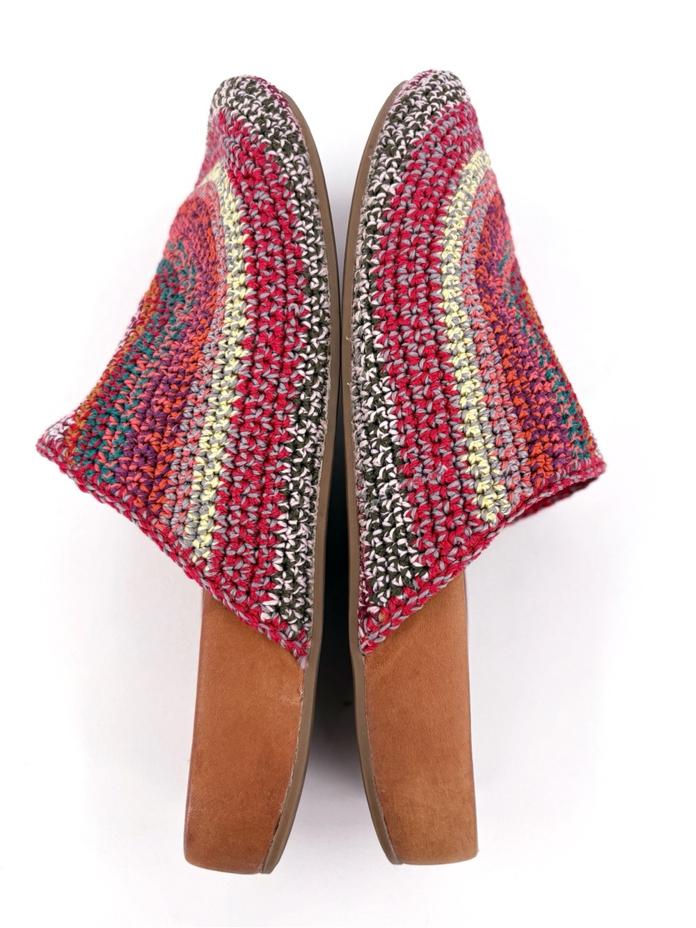 THE SAK Bolinas Boho Stripe Crochet Clogs in Sunset US 9 - Picture 9 of 15